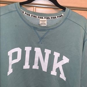 A PINK hoodless sweatshirt